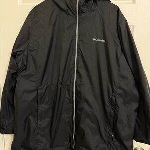 Columbia Women’s Plus Black Raincoat